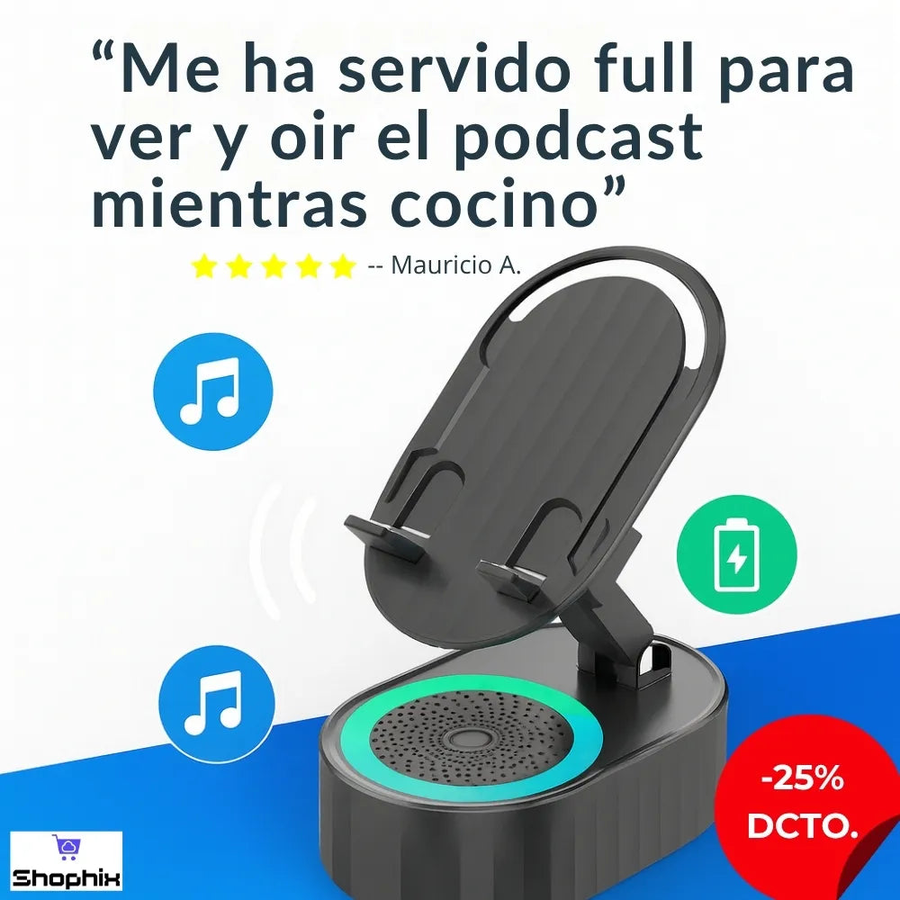 SOPORTE INTELIGENTE - AMPLIFICA EL SONIDO SIN CONEXIÓN
